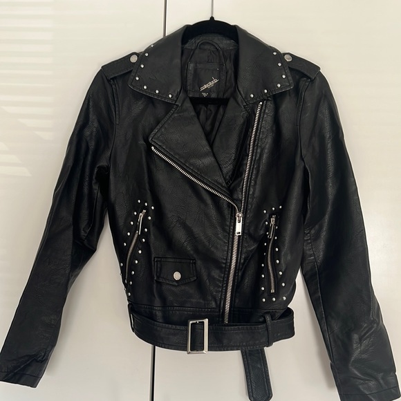 Collection B Jackets & Coats Black Studded Faux Leather Jacket Poshmark